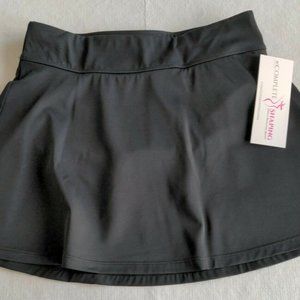 Swim Bottom SwimSkirt with Brief, 16" Long, Black, Size Small, NWT, Compression